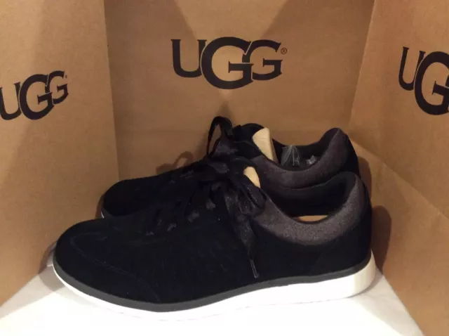 NEW UGG Australia  shoe/sneaker Black Suede Women's size 9.5 Comfort Sole