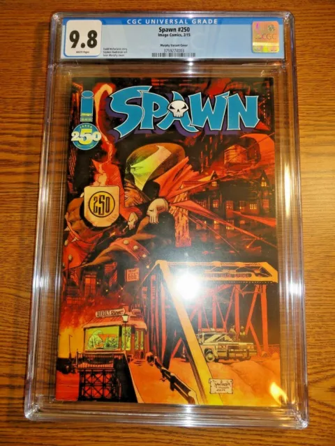 Spawn #250 Rare Murphy Variante Housse Clé Cgc 9.8 NM/M Todd Mcfarlane 1st P