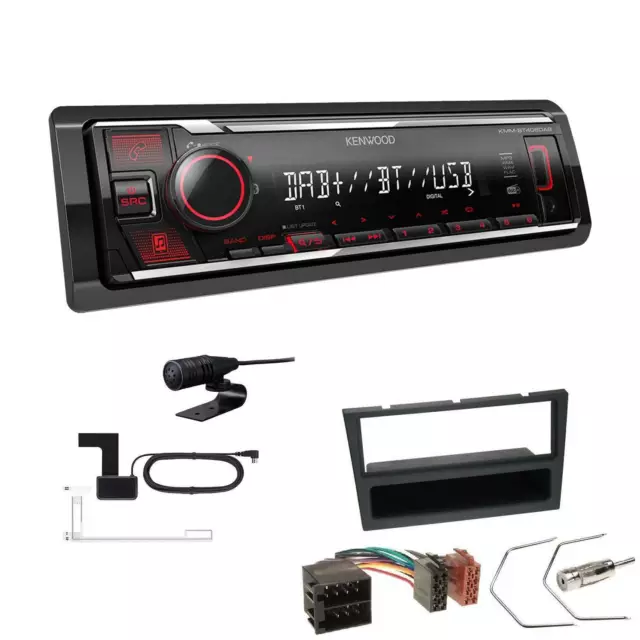 Kenwood DAB+ Media Receiver Autoradio Bluetooth für Opel Meriva charcoal