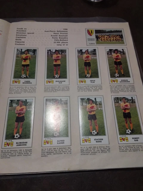 LOT 17 STICKERS PANINI FOOT 1981 EQUIPE ANGERS LOT 17 STICKERS PANINI FOOT 1981 EQUIPE ANGERS