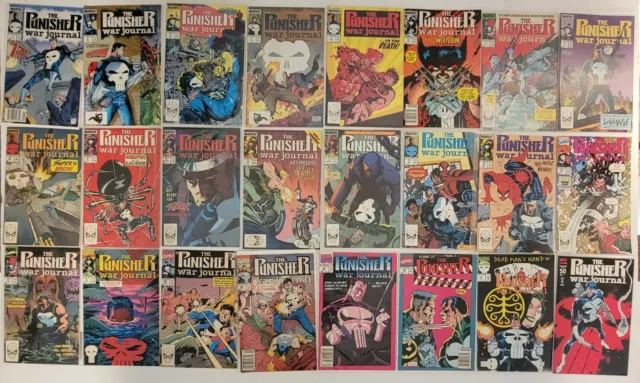The Punisher War Journal Lot (24) #1-50* W/ Newsstands 1988 Jim Lee, High Grade