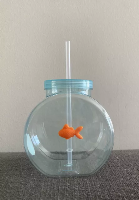 Target Fish Bowl Cup Bullseye Playground TikTok Goldfish Lid Straw Drinkware