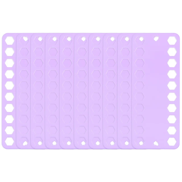 10 tarjetas organizadoras de hilo dental bordado 20 posiciones para coser púrpura claro
