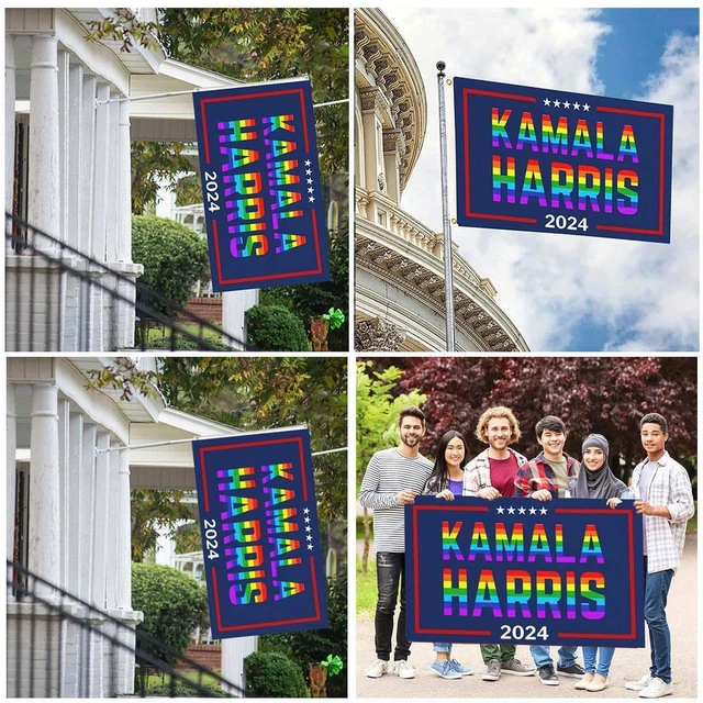 4 Striscioni In Vinile Kamala Harris 2024, Formato 22,9x35,6 Cm, Impermeabili E Anti-UV, Con Messaggio 'For The People' Per Sostenitori, Poster Da Esposizione