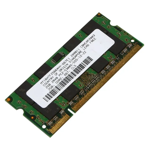 2X(2GB DDR2 RAM Memory 667Mhz PC2 5300 Laptop Ram Memoria 1.8V 200PIN SODIMM f9)