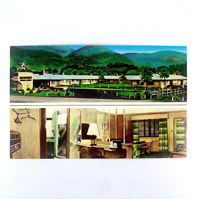 Postcard Virginia Mail Hollins VA Roanoker Motor Lodge Motel Crisp 1960s Chrome