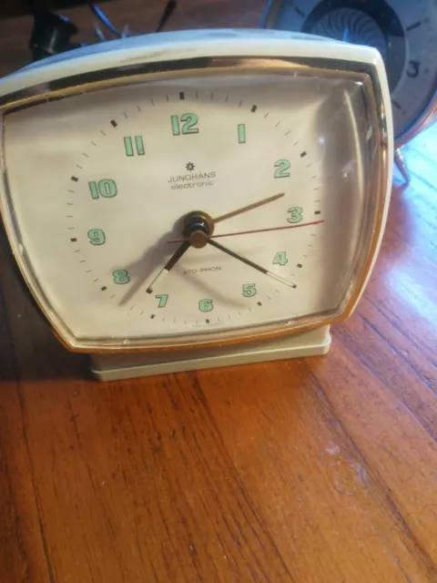 Sveglia Anni 70 Junghans Movimento Elettronico Funzionante