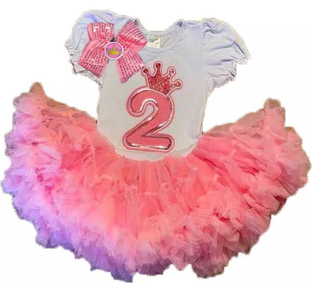 Princess Birthday Party 2nd 2  Tutu Dress Pink