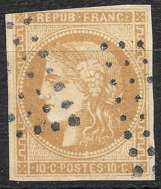 FRANCE TIMBRE CÉRÈS BORDEAUX N°49 OBLITÉRÉ ANCRE MARITIME EUR 100,00