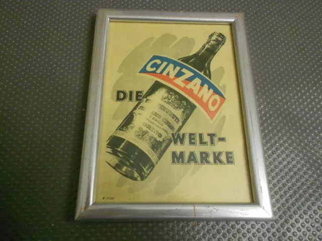 Cinzano alte Reklame im Bilderrahmen (201)