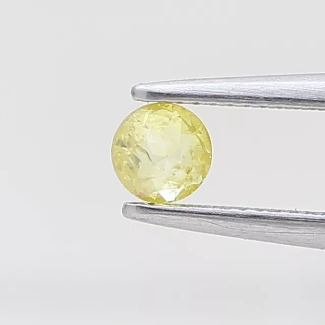 Amarillo Elegante Diamante Natural Diminuto 0.18ct Oro Brillo Redondo Tambulicut