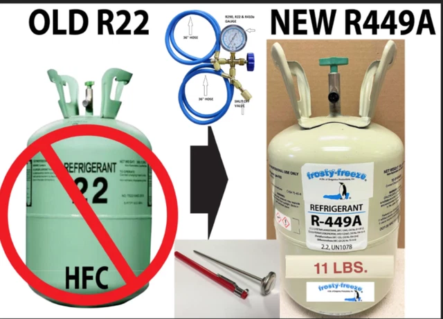 R449a (HFO) 11 Lb Pro-Kit NO-HFC's ASHRAE Certified, EPA Drop-in Replacement