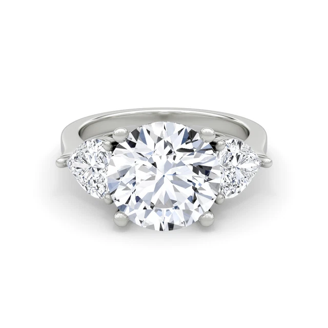 14k White Gold Ring F 3.02 Carat Lab Created Diamond IGI CERTIFIED Women Jewelry