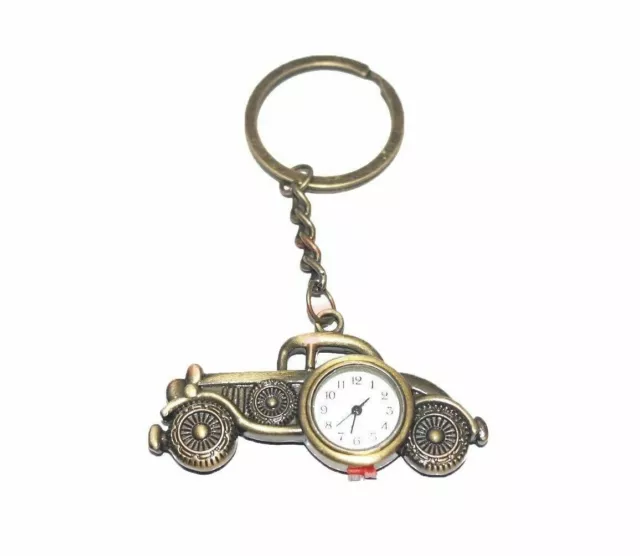 Neuf Poche Montre Horloge Porte Clé Keychain Clé Fob Voiture en Forme De