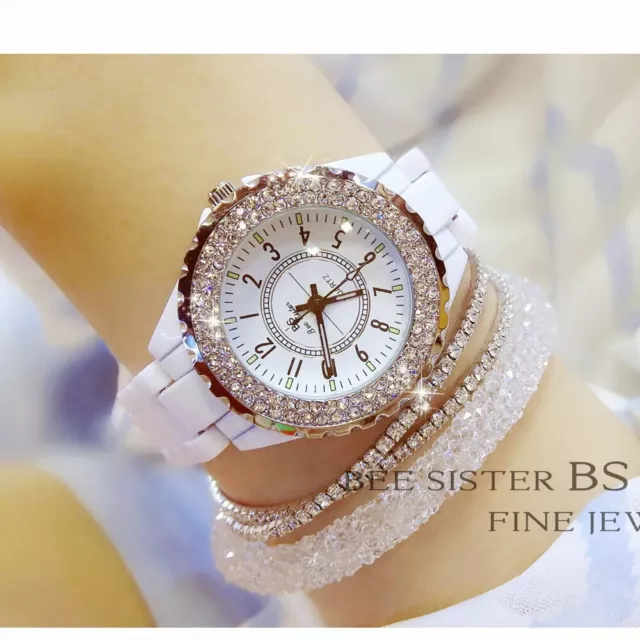 Women Watches White Diamond Watch Ladies Female  Quartz Wristwatch Clock