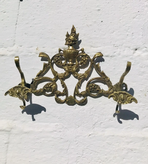 Antique Cast Bronze COAT HAT RACK HANGER French Spanish Italian, Ornate, Rococo