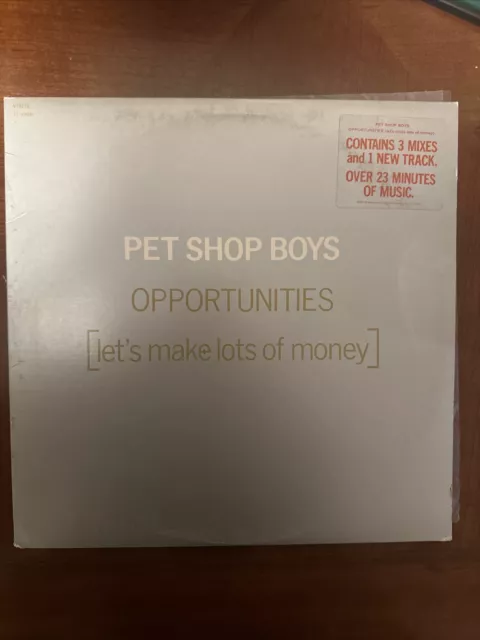 Pet Shop Boys - Opportunities [promo Sticker] EMI 12” EX vinyl, VG Hard cover