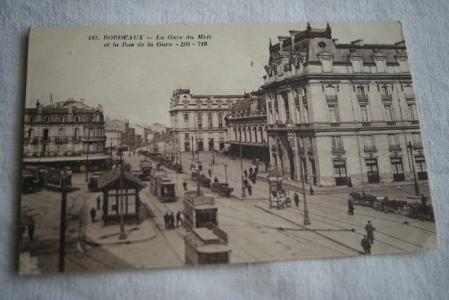 Bordeaux  Gare Du Midi Rue De La Gare Tramway  Cpa R2748