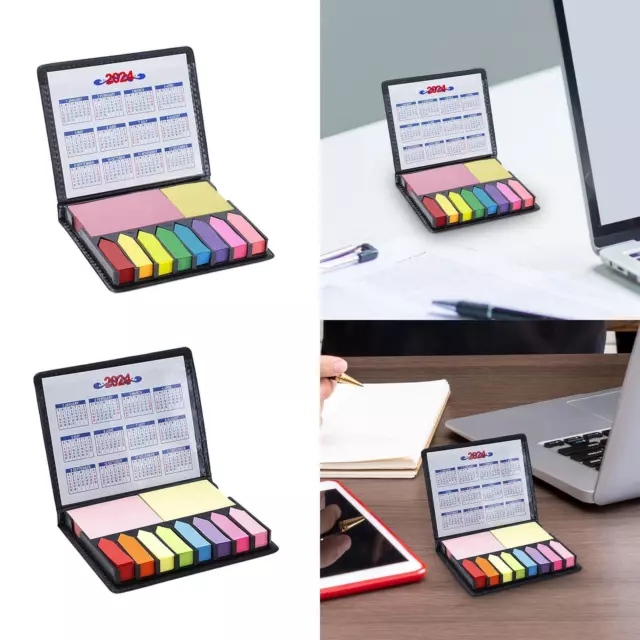 Sticky Notes Boxed Set with Calendar with PU Leather Packing Box Ideal Gift