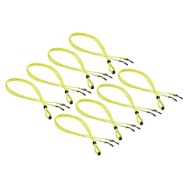 8 pz cinturino occhiali regolabile supporto occhiali unisex giallo