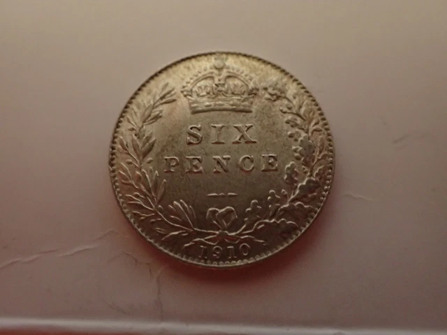 Edward VII 1910 sixpence high grade
