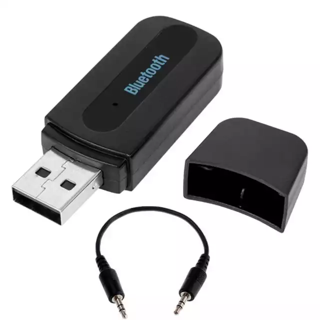 Recepteur Bluetooth Adaptateur Jack 3,5 mm Music Adapter pour Auto Voiture Noir