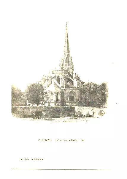 1905 - CARENTAN - 50 - Eglise NOTRE DAME + Bassin & Promenades HAUT DICK - 2 cp
