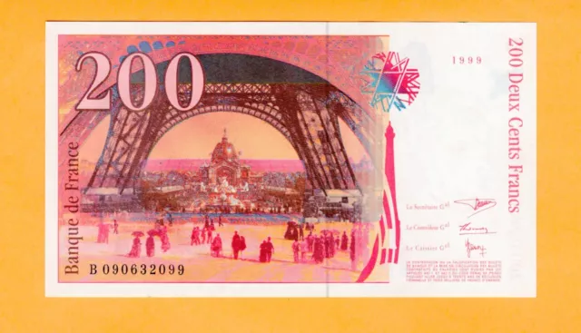 France UNC Banknote 200 Francs 1999 P-159c 2