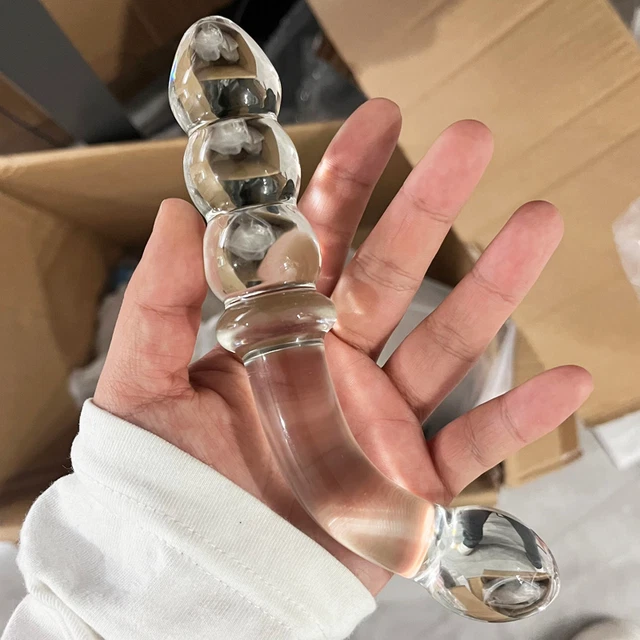 Godemiche En Verre Cristal 23 Cm - Jouet Anal Pour Hommes Et Femmes