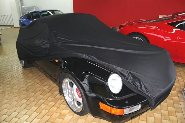 Movendi Car-Cover Indoor Satin Black mit Spiegeltaschen für Porsche 964 Turbo