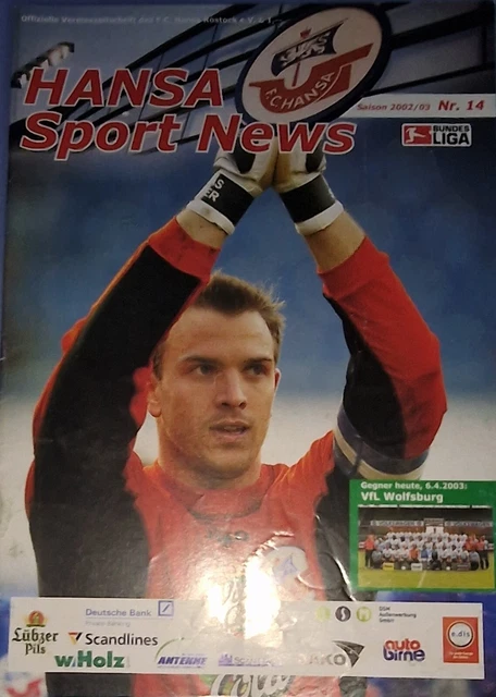 2002/03 1.BUNDESLIGA FC Hansa Rostock VFL Wolfsburg EUR 1,00