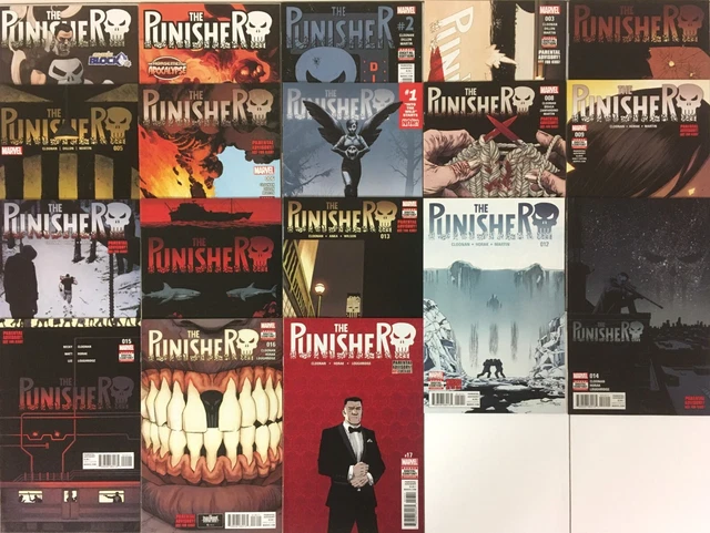 The Punisher Vol 11 2016 lot of 18 comics Complete Series Run 1-17 + Variants NM