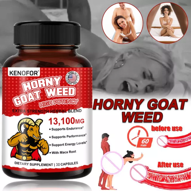 Horny Goat Weed Extract (Epimedium) 30 Capsules -Gluten Free, Non-GMO