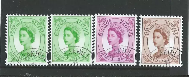 Great Britain 1998 Wildings Variety Set 4 Fine Used Sg 2031-3