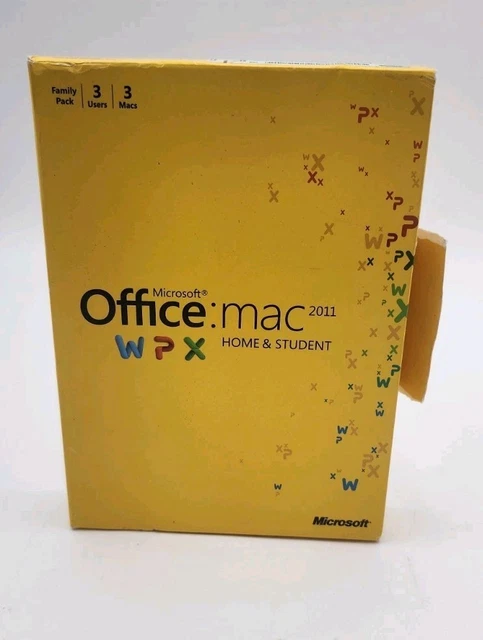 MICROSOFT OFFICE MAC 2011 Home & Student Family Pack For 3