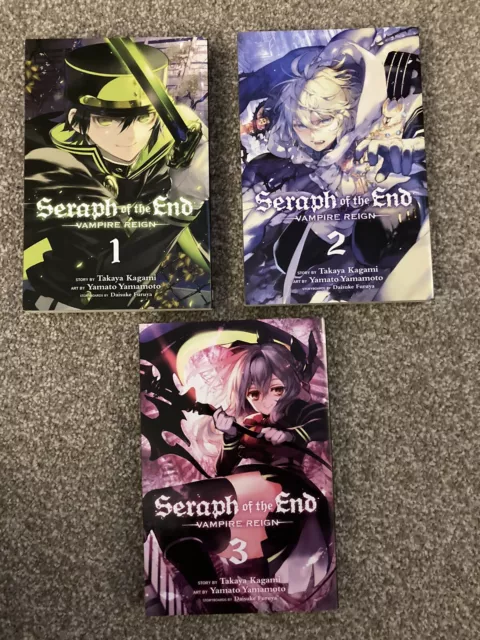 Seraph Of The End Manga Books Volumes 1-3. English. Takaya Kagami. EX CON