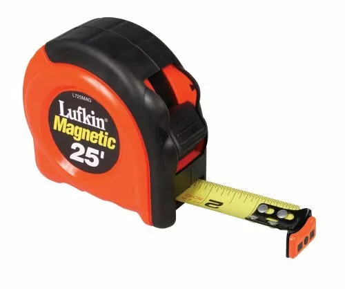 Lufkin L725MAG 1-Inch x 25 Power Return Tape Measure with Magnetic End Hook