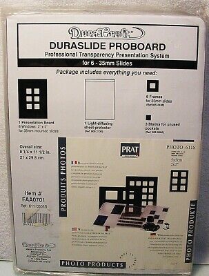 DuraCraft duraslide Proboard | 8 1/4 | X11 1/2" tiene 6 - 2X2" diapositivas de 35MM | $14