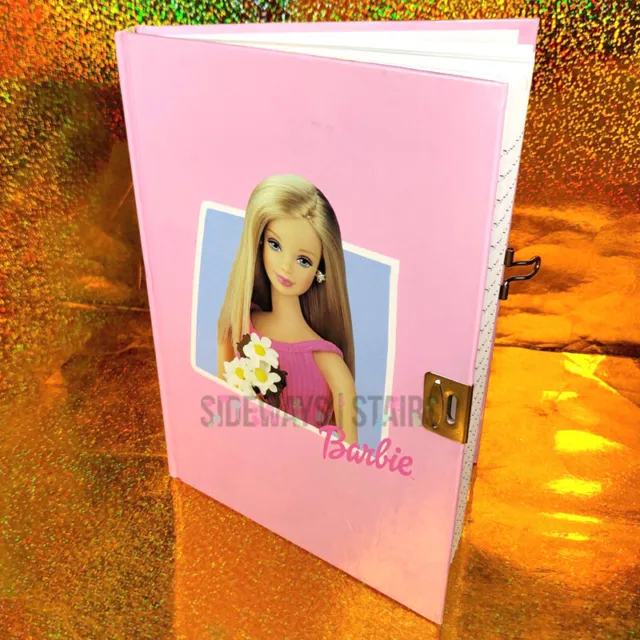 1999 BARBIE SECRET DIARY lockable hardcover journal vintage notebook Mattel RARE