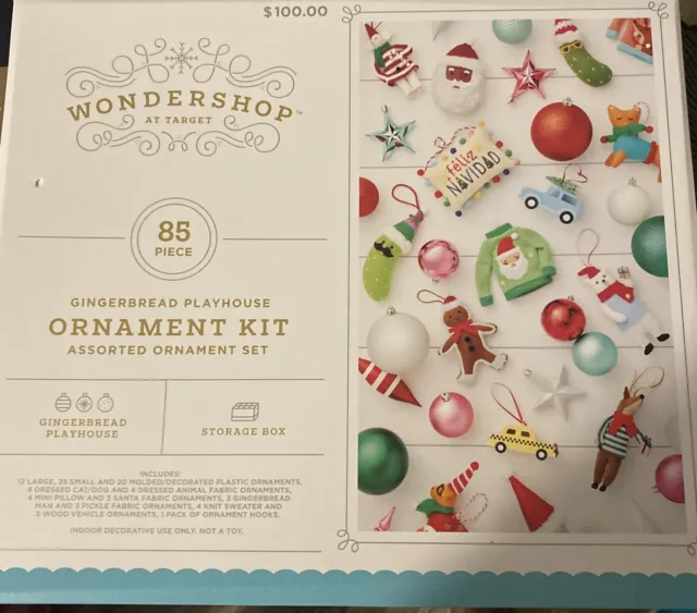 85pc Snowed in Red Christmas Ornament Kit - Wondershop