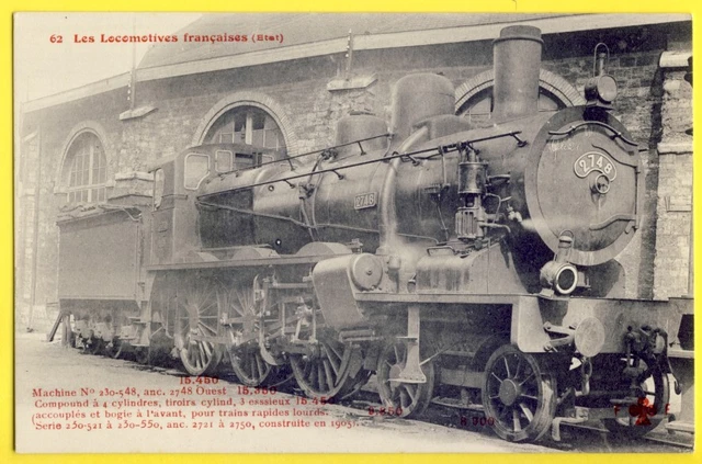 CPA FRANCE SUPERBE LOCOMOTIVE construite en 1903 Train Rotonde Railway ...