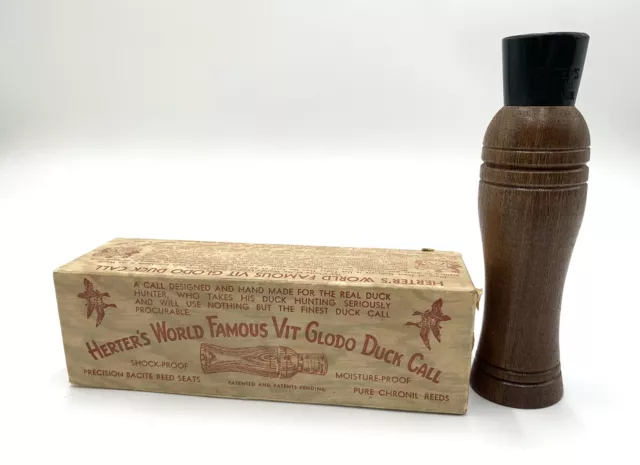 Vintage Herter’s World Famous Vit Glodo Duck Call #272 with Box