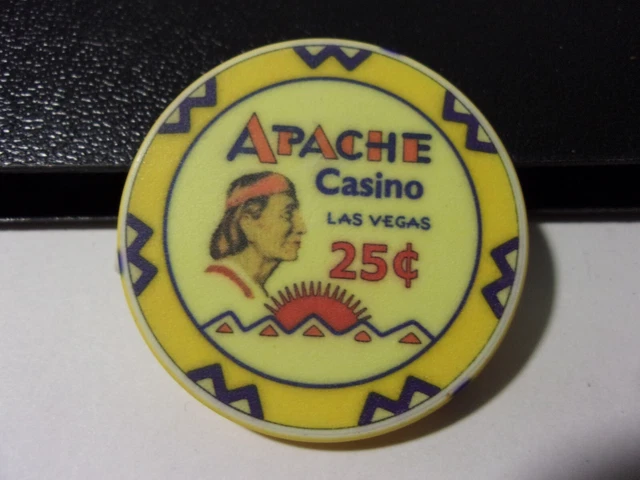 APACHE CASINO 25¢ casino gaming FANTASY SOUVENIR poker chip - Las Vegas, NV
