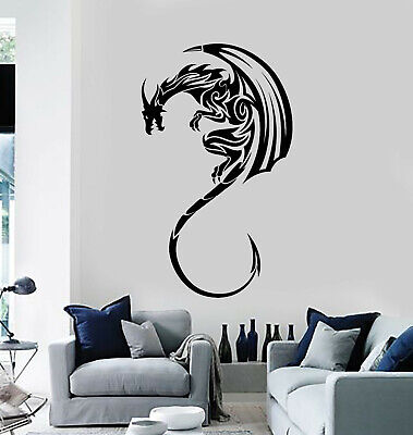 Vinyl Wall Decal Dragon Mythological Animal Claws Tail Stickers Mural (g386)