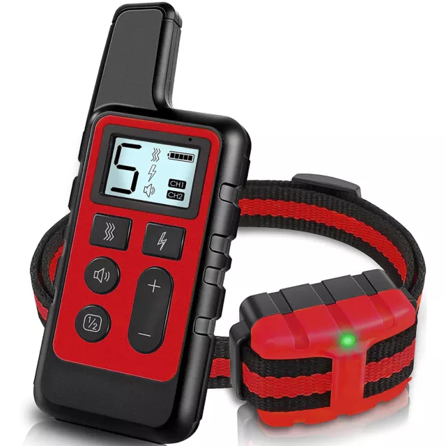 Antibell Hunde Halsband Collar Trainer Erziehungshalsband mit Ton Vibration Rot
