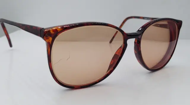 Vintage Zimco Jersey Tortoise Oval Horn-Rimmed Sunglasses FRAMES ONLY