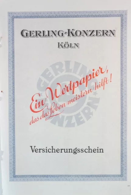 Gerling Konzern Köln Versicherung Anzeigen Illustrierte Zeitung 1941 G-4663