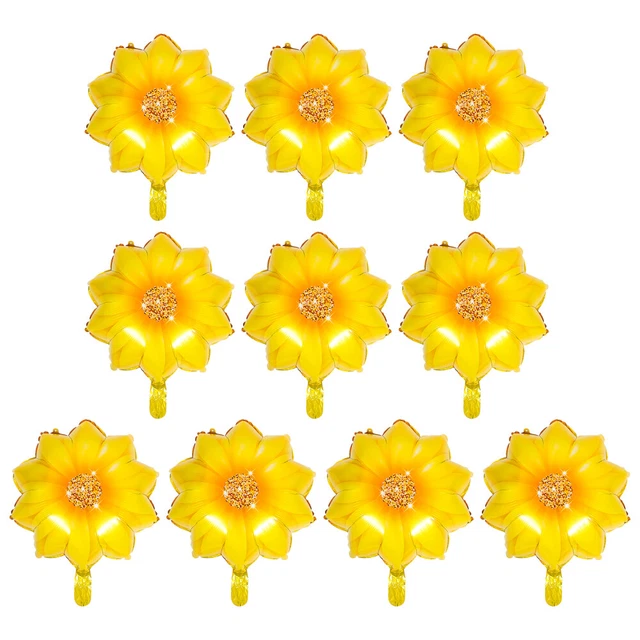 10 pz palloncino girasole pellicola alluminio girasoli accessori festa di compleanno