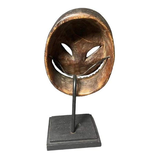 African Kwele Mask With Stand, African Art Sculpture 3