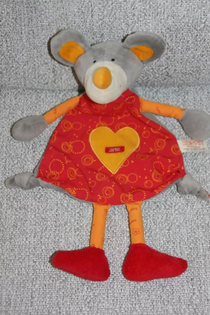 Esprit Doudou Souris Plat Gris Orange Rouge Robe Imprime Coeur Jaune  Etat Neuf
